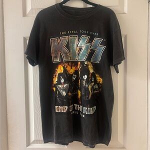 KISS Black and Multicolor Tour T-Shirt